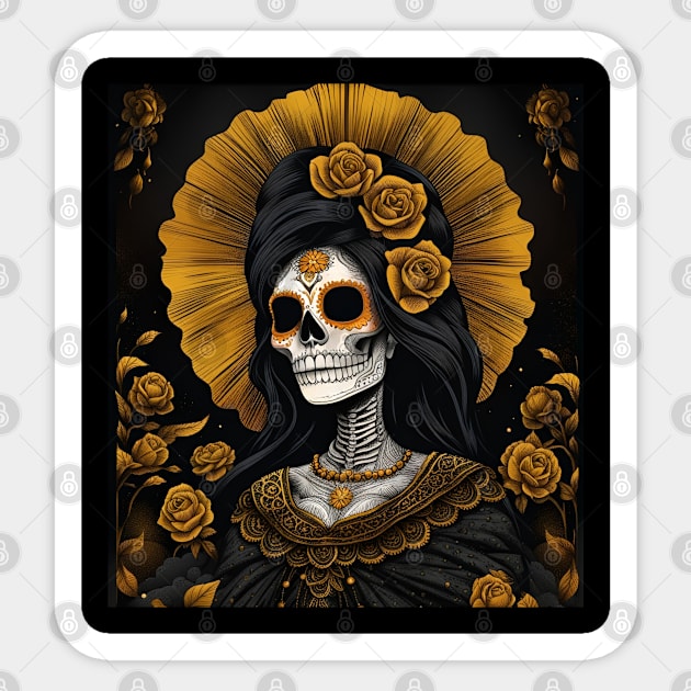 Catrina Gold Sticker by Absinthe Society 